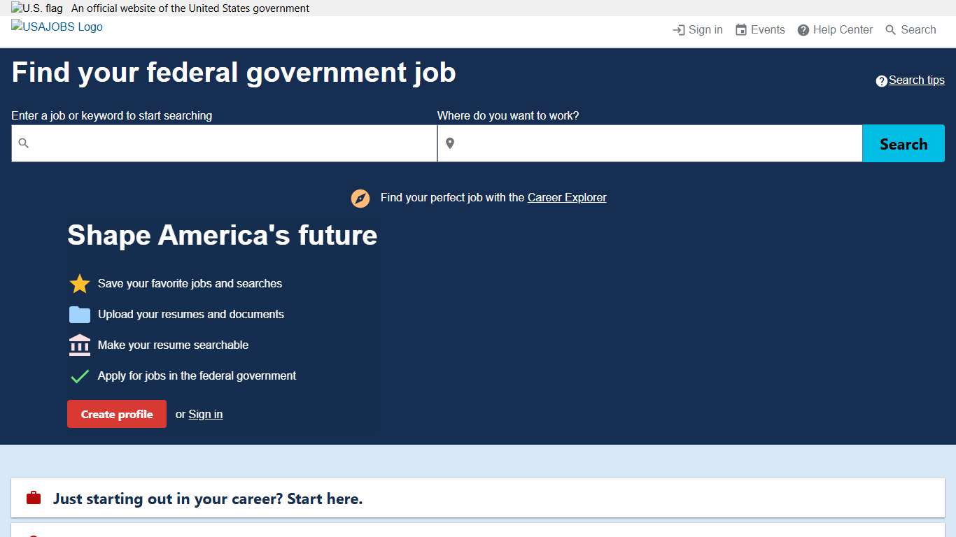 USAJOBS - The Federal Government's official employment site